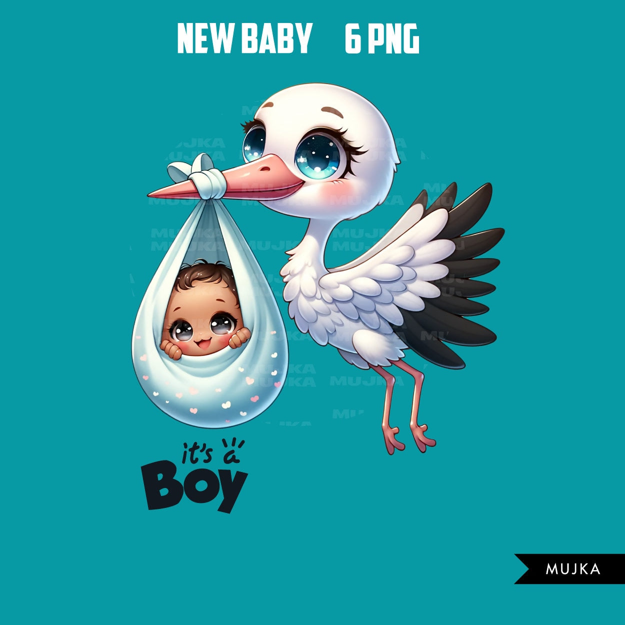 Novo bebê PNG clipart, chá de bebê de cegonha, ilustrações de recém-nascidos, é um menino, é uma menina, gráficos de bebê preto, adesivos de bebê, imprimíveis