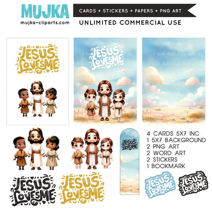 Easter PNG Clipart Bundle, Jesus Christ Sublimation designs, Religious Sticker, Bookmark Digital download, Jesus Loves me PNG, Easter Cards