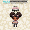 Cupcake Baking PNG Clipart Bundle, Little girl Sublimation designs, Chibi Art Digital download, planner stickers, baking party graphics