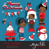Merry Christmas Clipart African American black  Boy