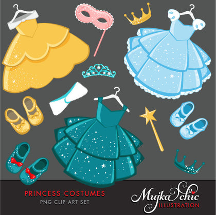 Princess Costumes Clipart