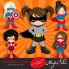 Superhero Costumes, super girl clipart