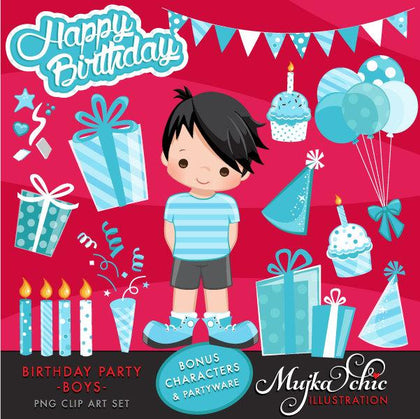 Boy Birthday Party Clipart