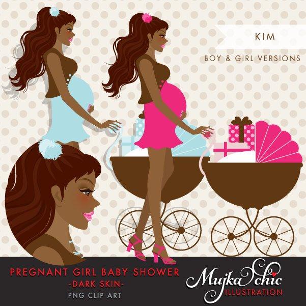 black African American Pregnant Woman