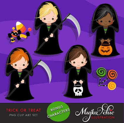 Halloween clipart. Trick or Treat Clipart, boys